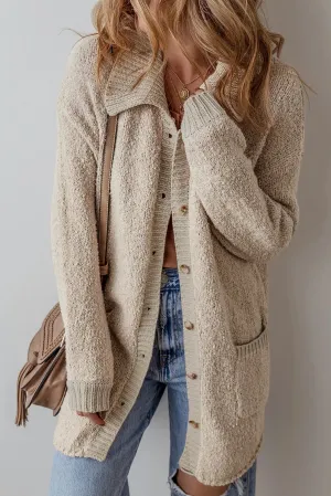 Long Sleeve Cardigan with Button Closure