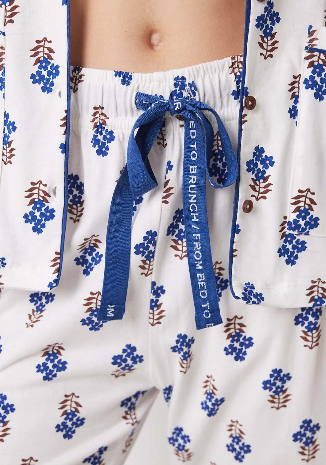 Long Sleeves Masculine Pyjama - Blue