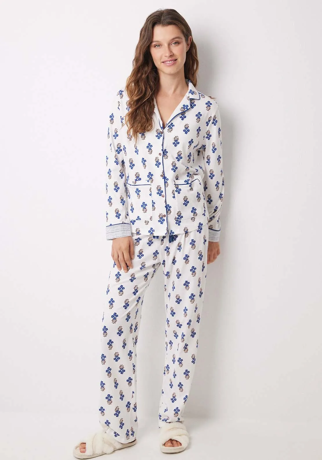 Long Sleeves Masculine Pyjama - Blue