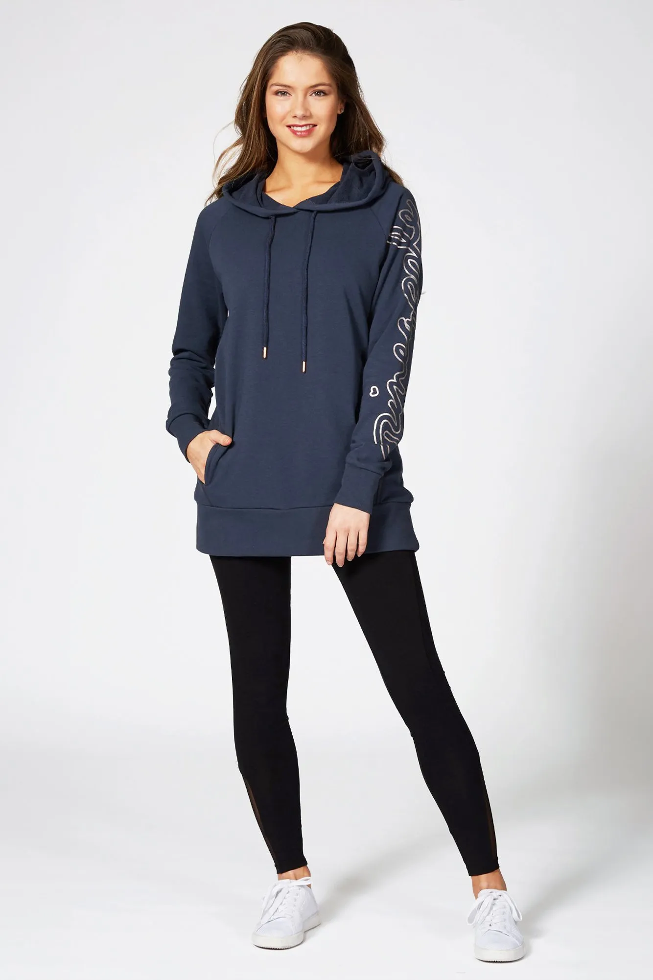 Longline Logo Hoodie