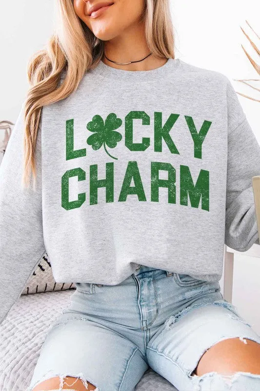 LUCKY CHARM ST PATRICKS OVERSIZED SWEATSHIRT