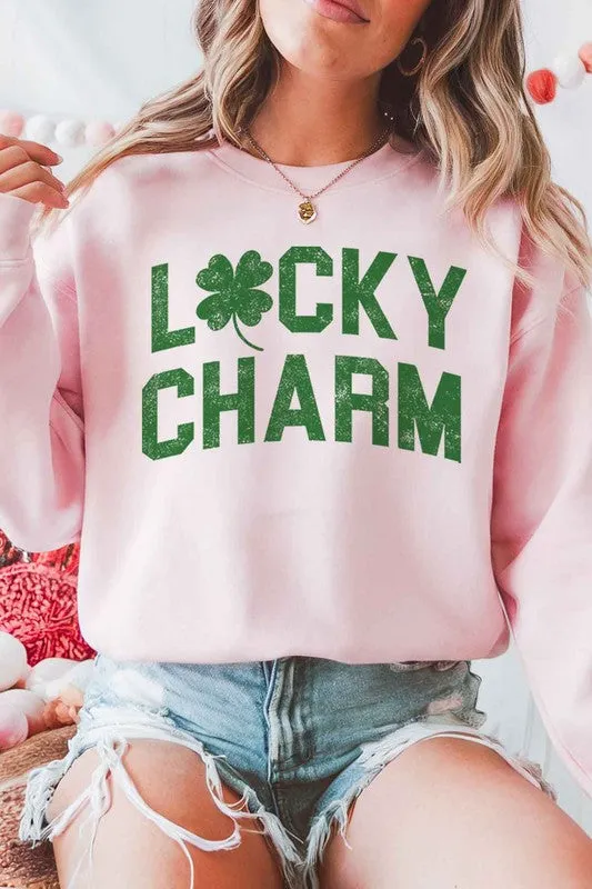 LUCKY CHARM ST PATRICKS OVERSIZED SWEATSHIRT