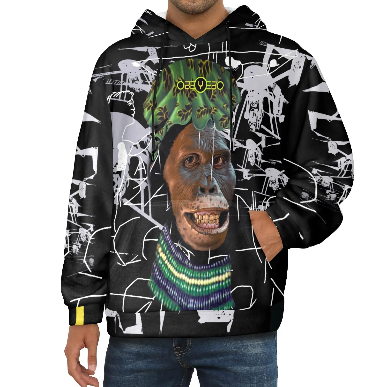 Lucy All Dressed Up and Nowhere to Go Men's Flannel Hoodie