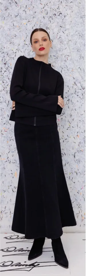 M.A Dainty II GAGA Zip Cardi - Black