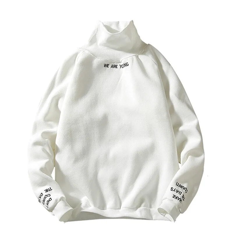 Men Turtleneck Tracksuit Hoodie