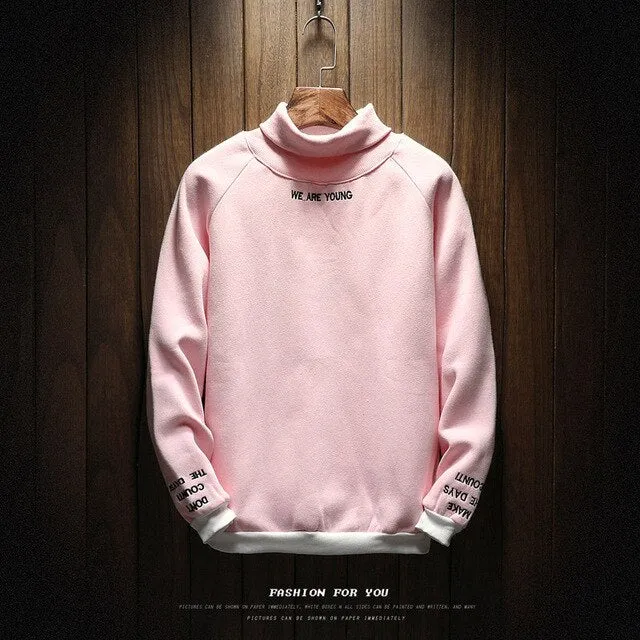 Men Turtleneck Tracksuit Hoodie