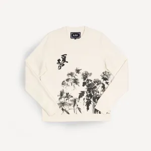 Mens Graphic Wraparound Crewneck Sweatshirt - Tofu / Kanji Summer Festival