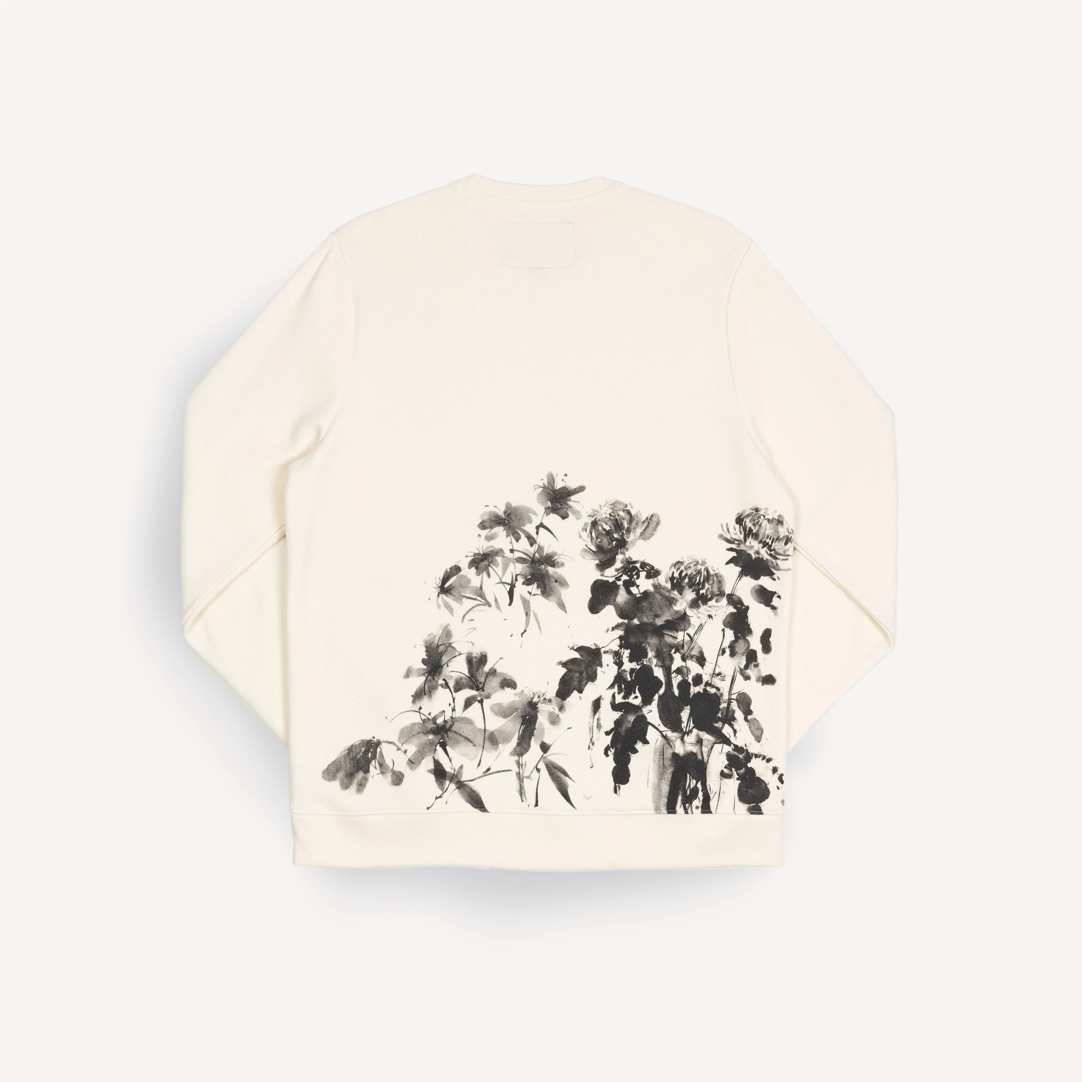 Mens Graphic Wraparound Crewneck Sweatshirt - Tofu / Kanji Summer Festival