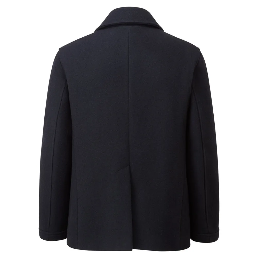 Men's Reef Pea Coat In Light Melton Fabric