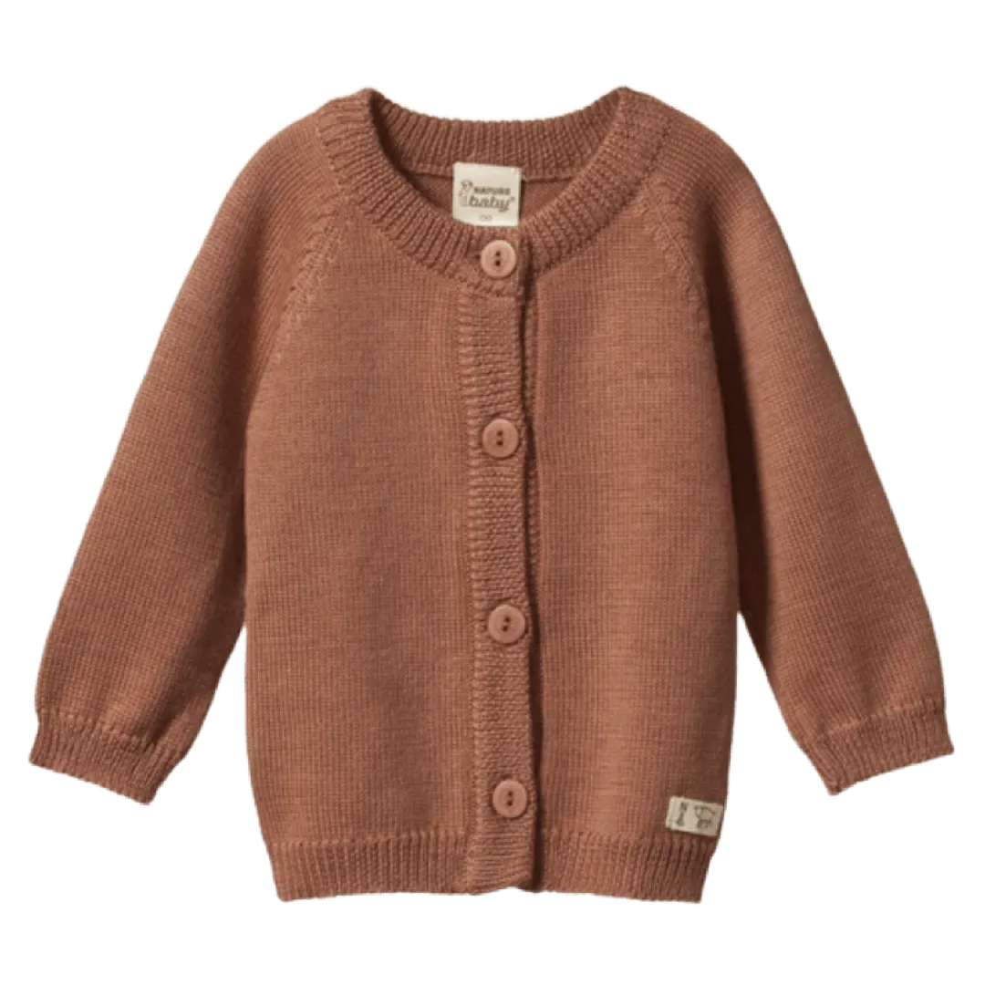Merino Knit Cardigan - Hazelnut