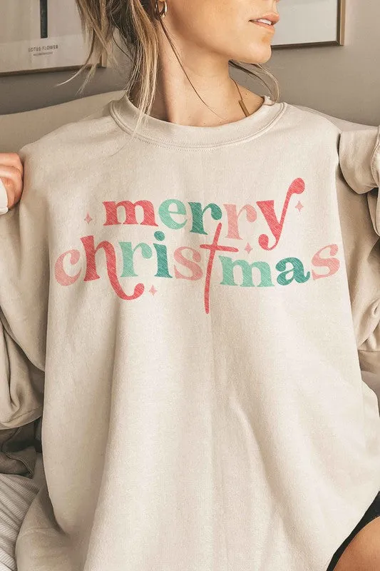 MERRY CHRISTMAS OVERSIZED SWEATSHIRT