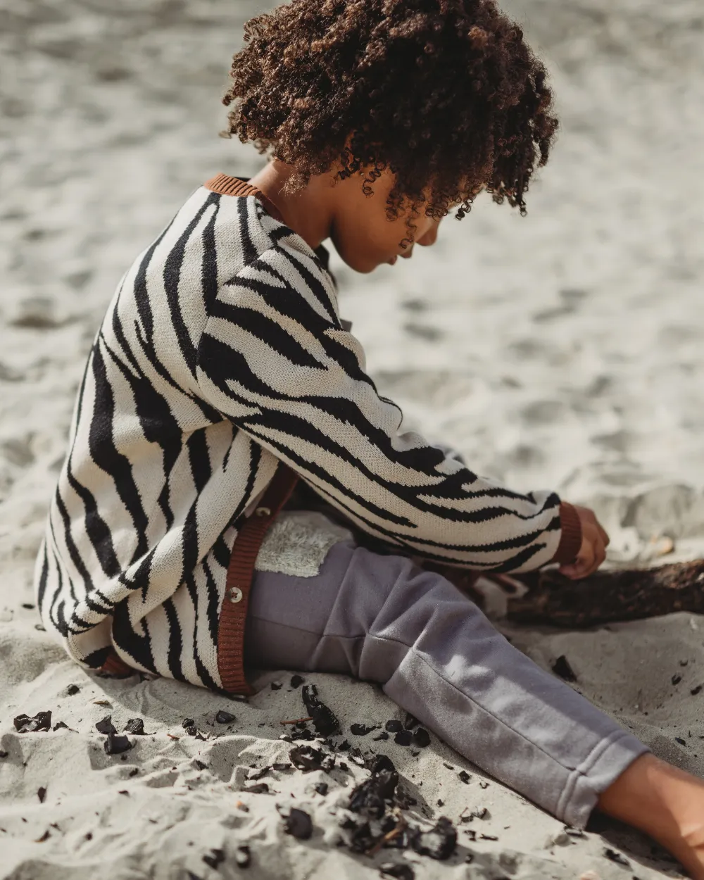Multicolour Zebra Print Cardigan