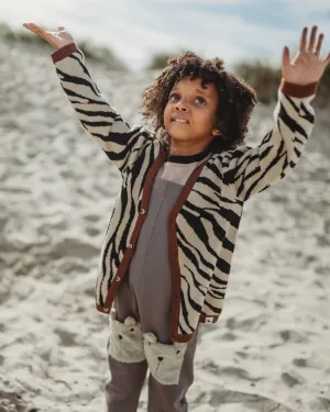 Multicolour Zebra Print Cardigan