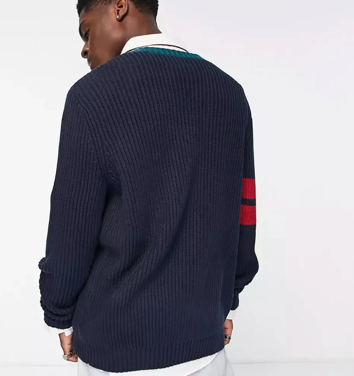 Nautica Archive Lincoln Mens Knitted Navy Cardigan Size Large (New)