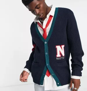 Nautica Archive Lincoln Mens Knitted Navy Cardigan Size Large (New)