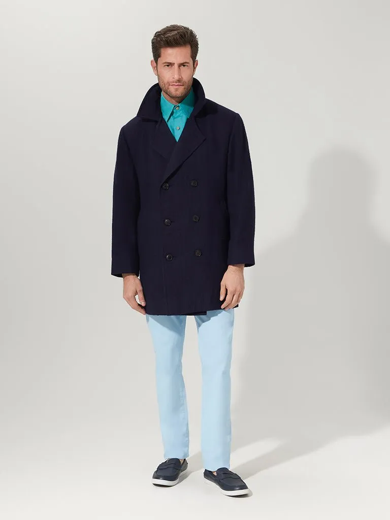 Navy Suri Pea Coat