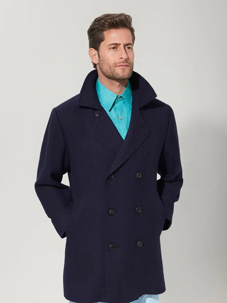 Navy Suri Pea Coat