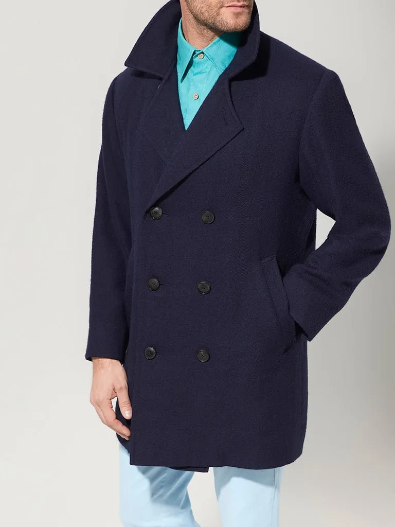 Navy Suri Pea Coat