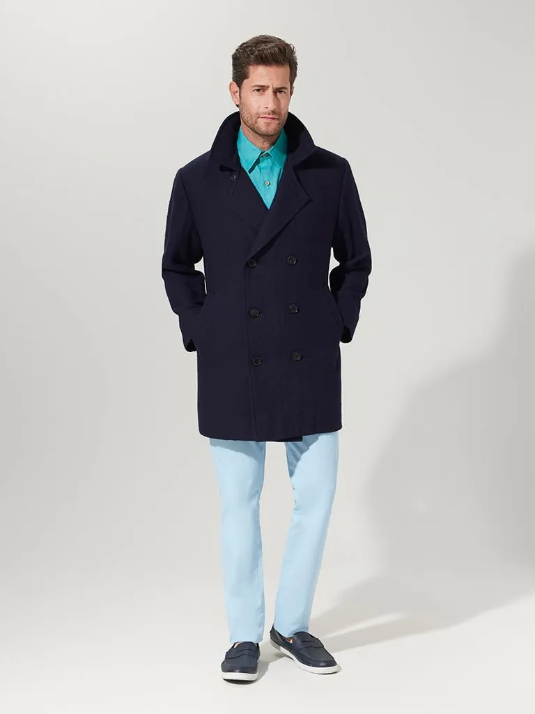 Navy Suri Pea Coat