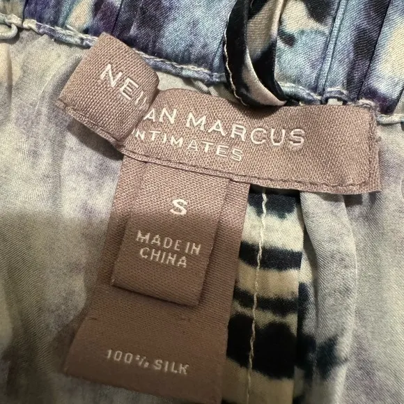Neiman Marcus Intimates Sleep Shorts Silk Small Drawstring Pajamas Sleepwear
