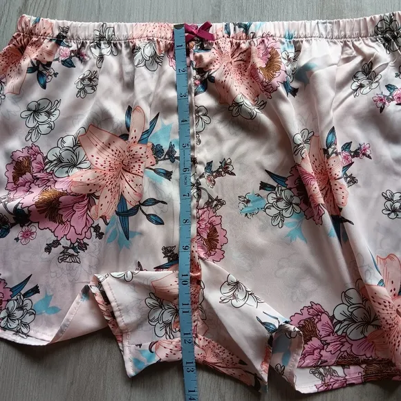NEW Flora Nikrooz Cami Short Pajama Set Lace Pink Blue White Sexy Floral Large