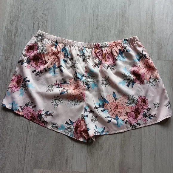 NEW Flora Nikrooz Cami Short Pajama Set Lace Pink Blue White Sexy Floral Large