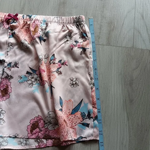 NEW Flora Nikrooz Cami Short Pajama Set Lace Pink Blue White Sexy Floral Large