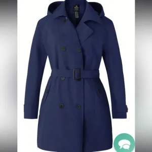 New! WANTDOWomen's Plus Size Double-Breasted Trench Coat with Belt