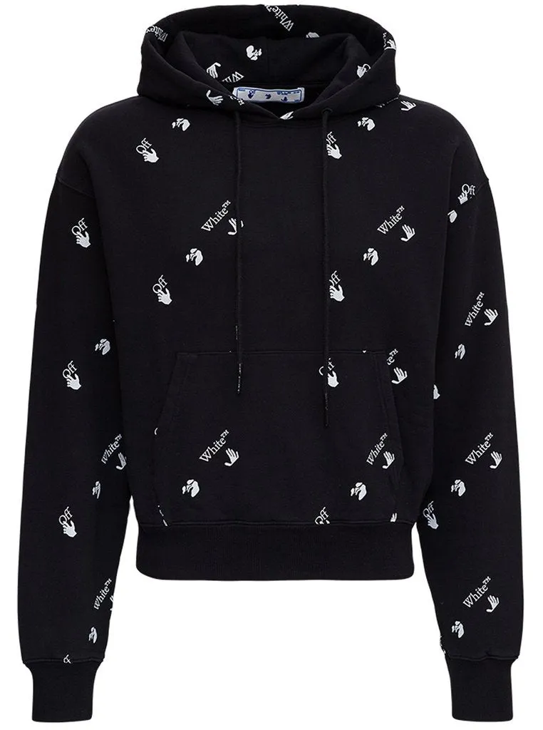 Off-White logo-print drawstring hoodie