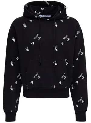 Off-White logo-print drawstring hoodie