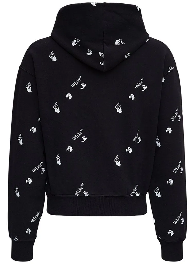 Off-White logo-print drawstring hoodie