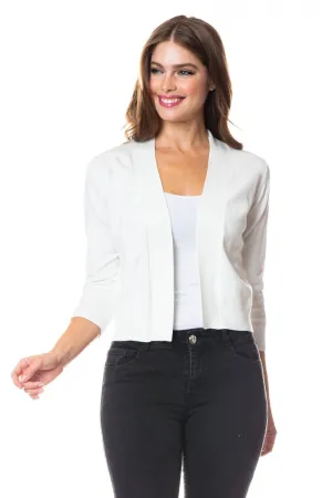 Open Bolero Cardigan I White
