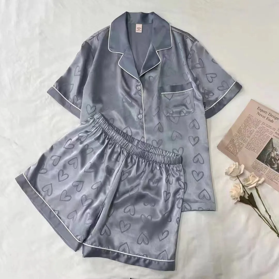 Pajamas High-grade Women's Ice Silk Spring And Autumn