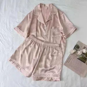 Pajamas High-grade Women's Ice Silk Spring And Autumn