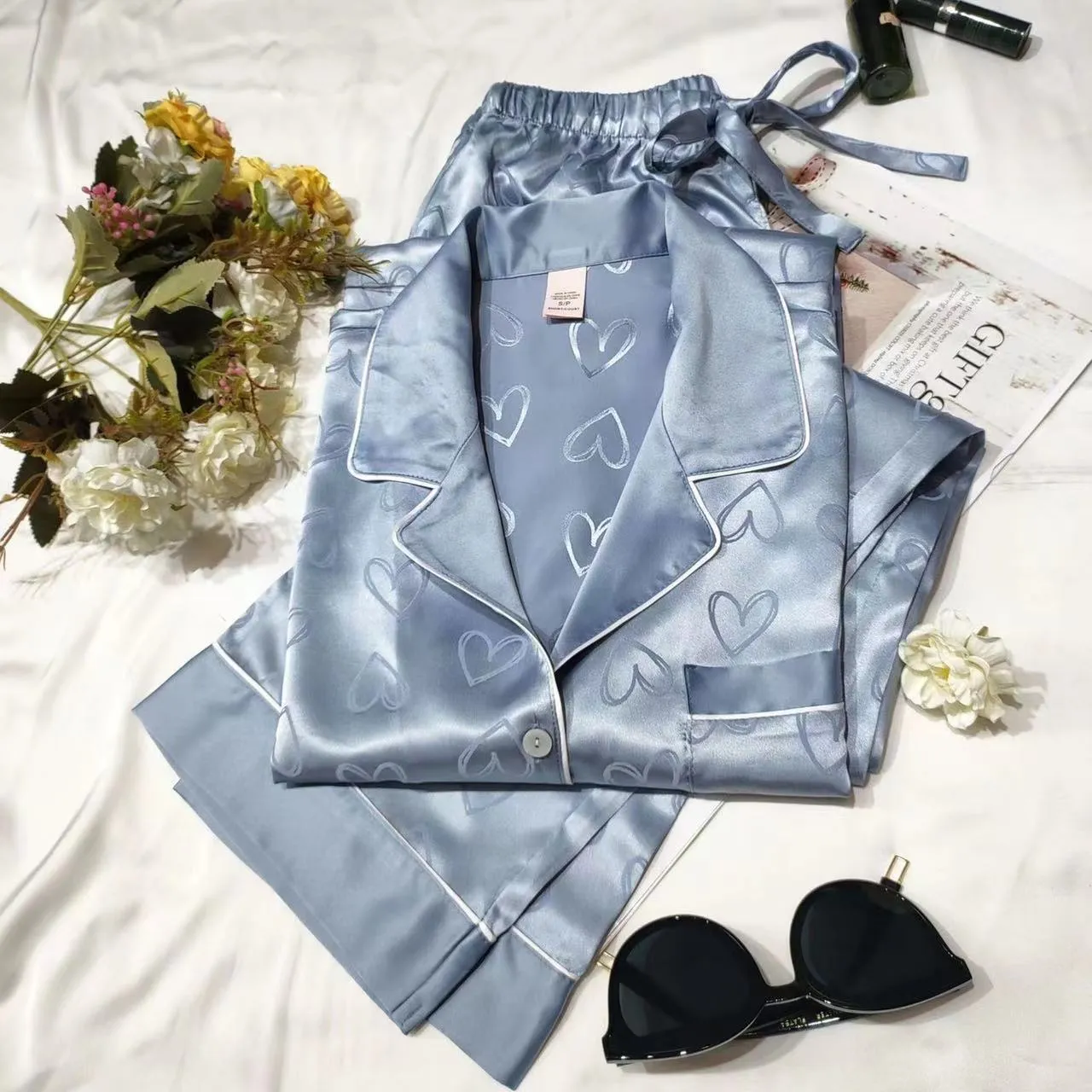 Pajamas High-grade Women's Ice Silk Spring And Autumn