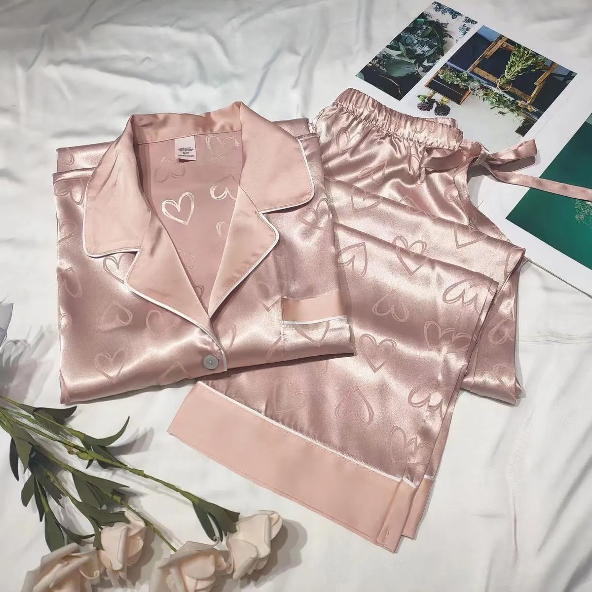 Pajamas High-grade Women's Ice Silk Spring And Autumn