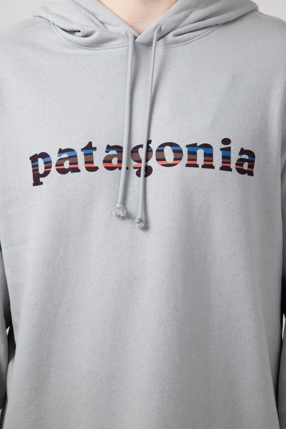Patagonia Men’s ’73 Lightweight Wildrise Logo Hoodie in Ink Salt Grey | 39695-SGRY