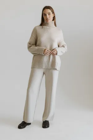 Phoebe Turtleneck Sweater - Beige