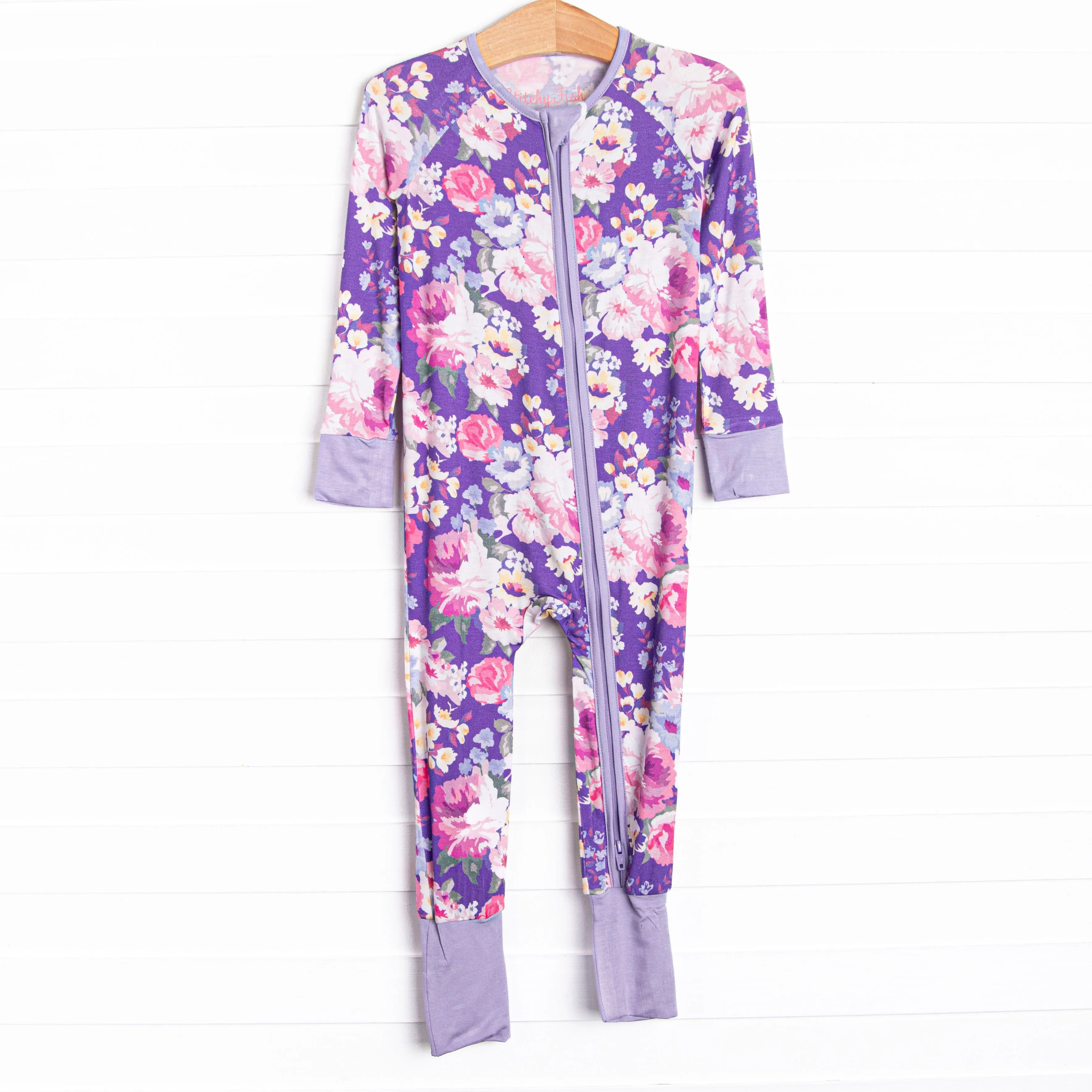 Pillow Petals Bamboo Zippy Pajama, Purple