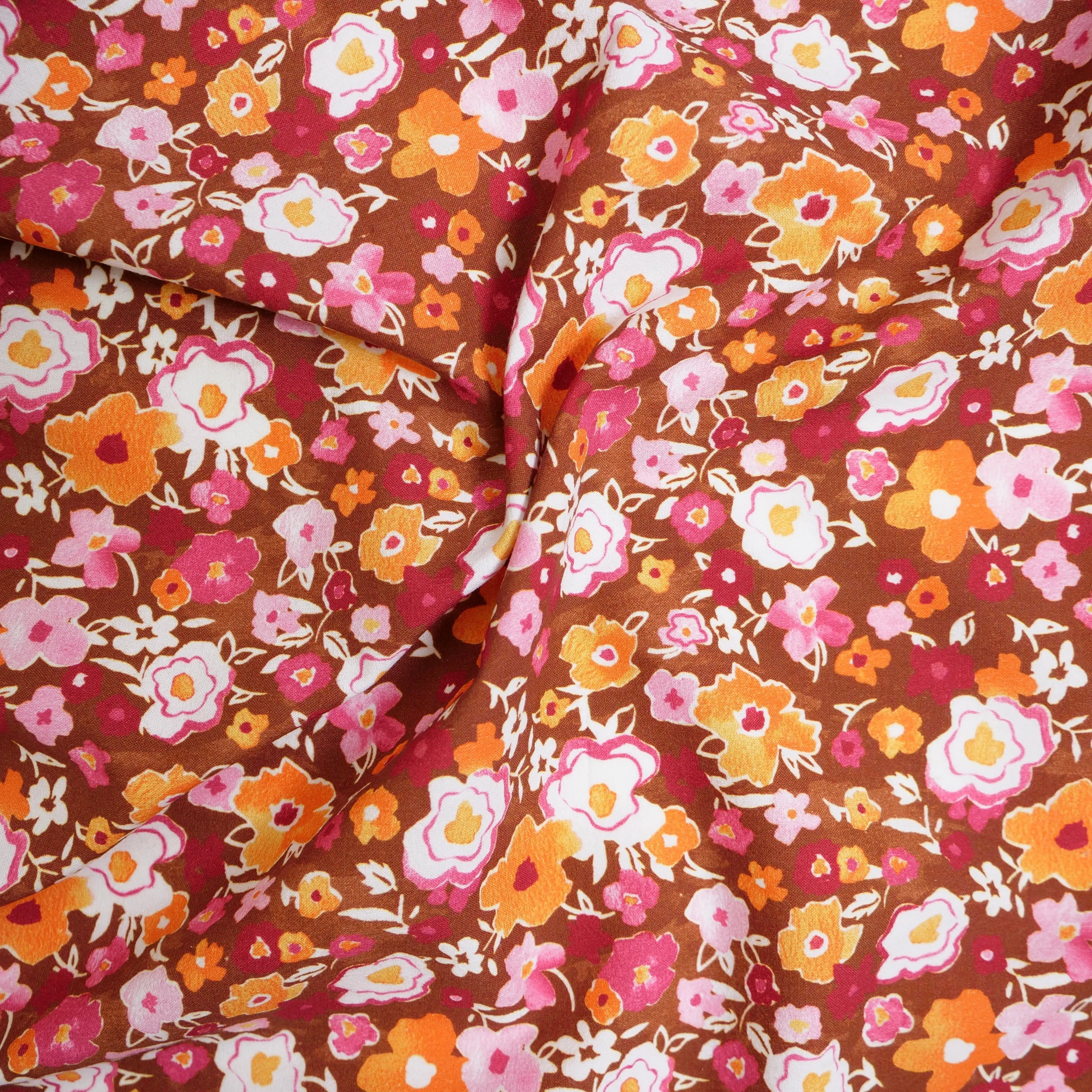 Pink Watercolor Cotton Floral