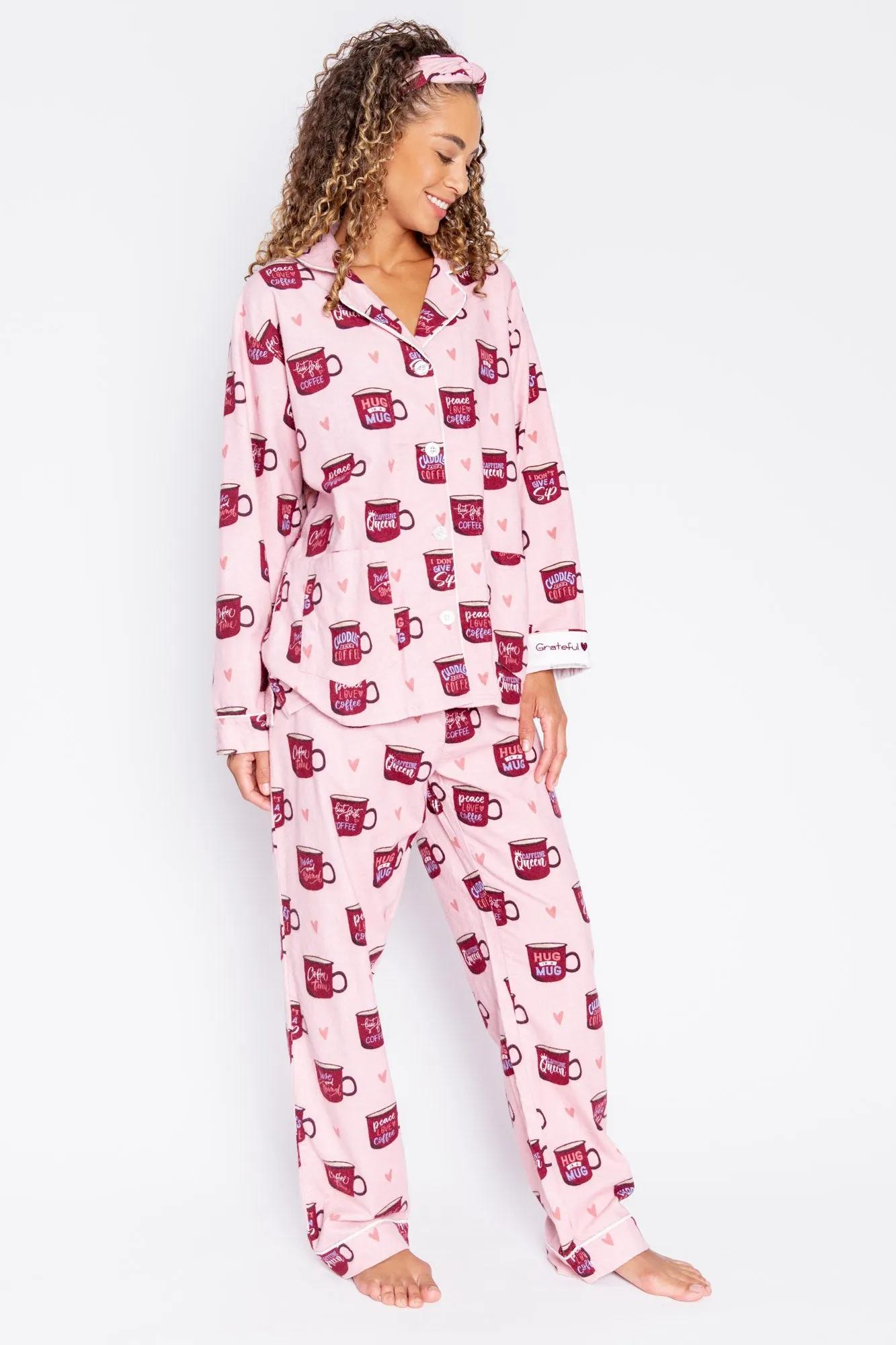 PJ Salvage Flannels Coffee PJ Set