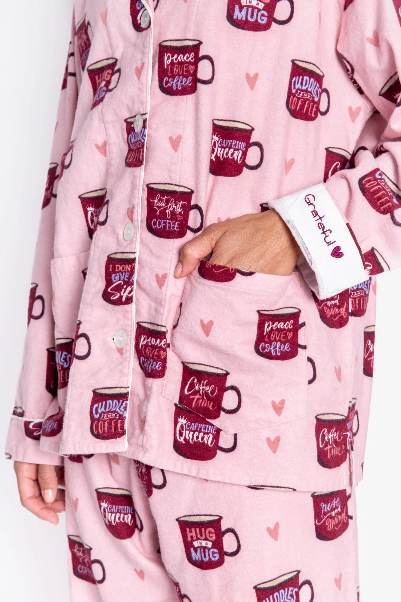 PJ Salvage Flannels Coffee PJ Set