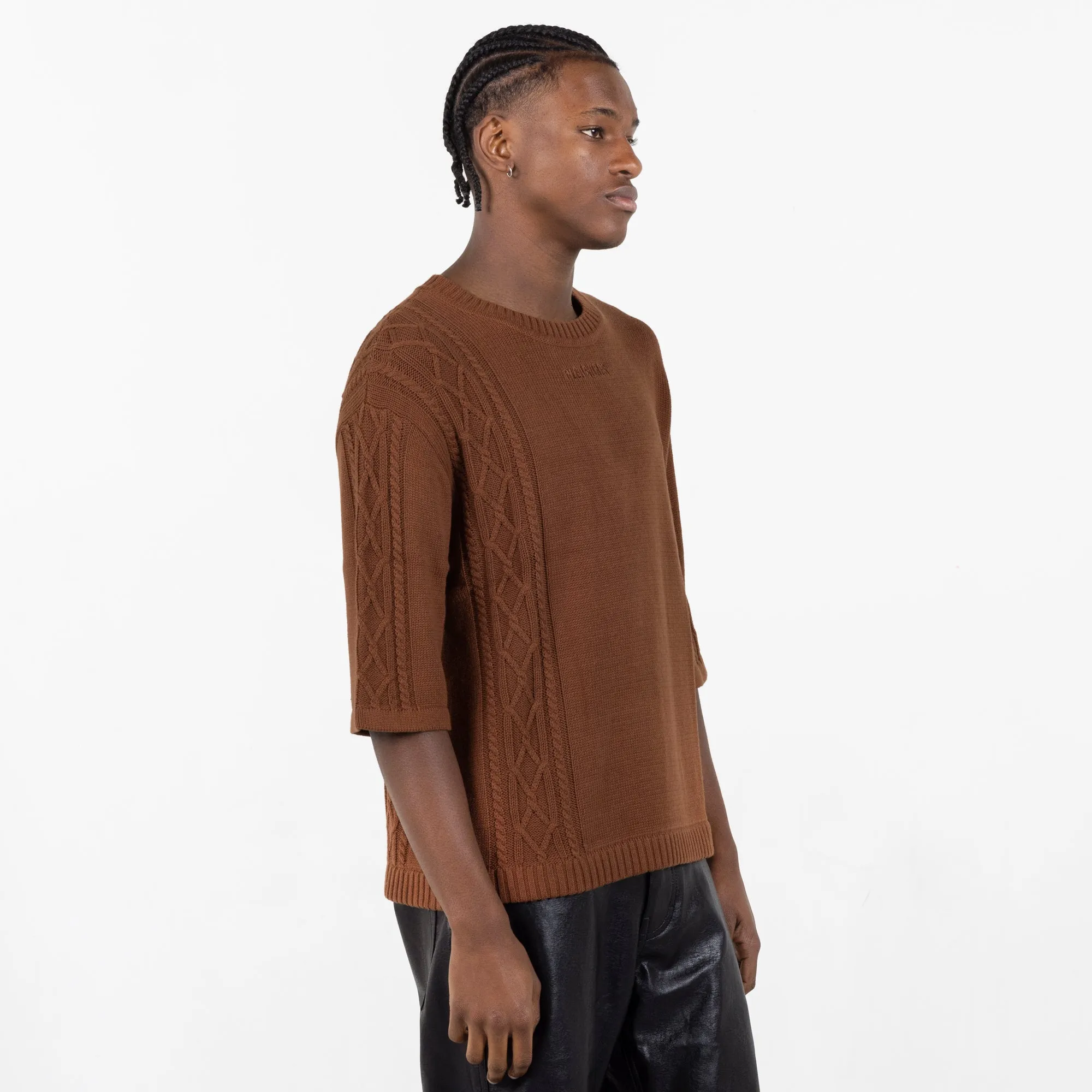 Pleasures Charlie Mock Neck Shirt 'Brown'