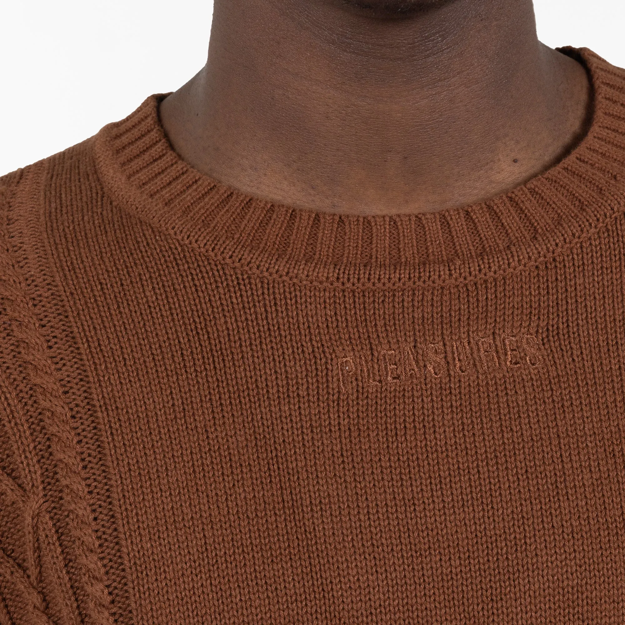 Pleasures Charlie Mock Neck Shirt 'Brown'