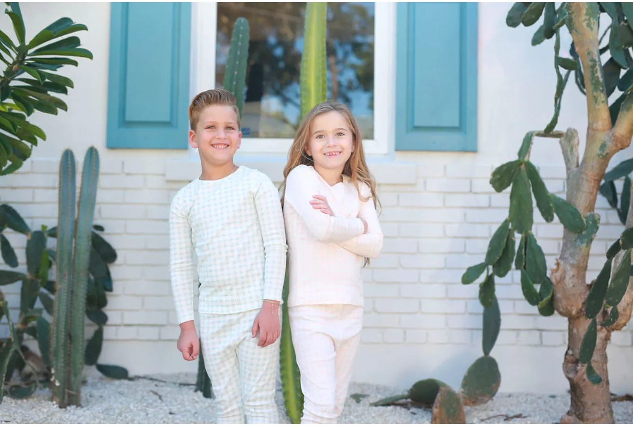 Pouf Pink Grid Pajamas
