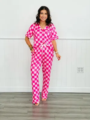 PREORDER: Button Front Pajama Pant Set in Three Prints (Ships Early May)