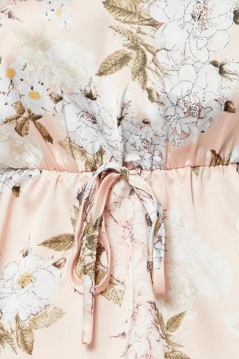 Print Satin Pajamas Set Sleeveless
