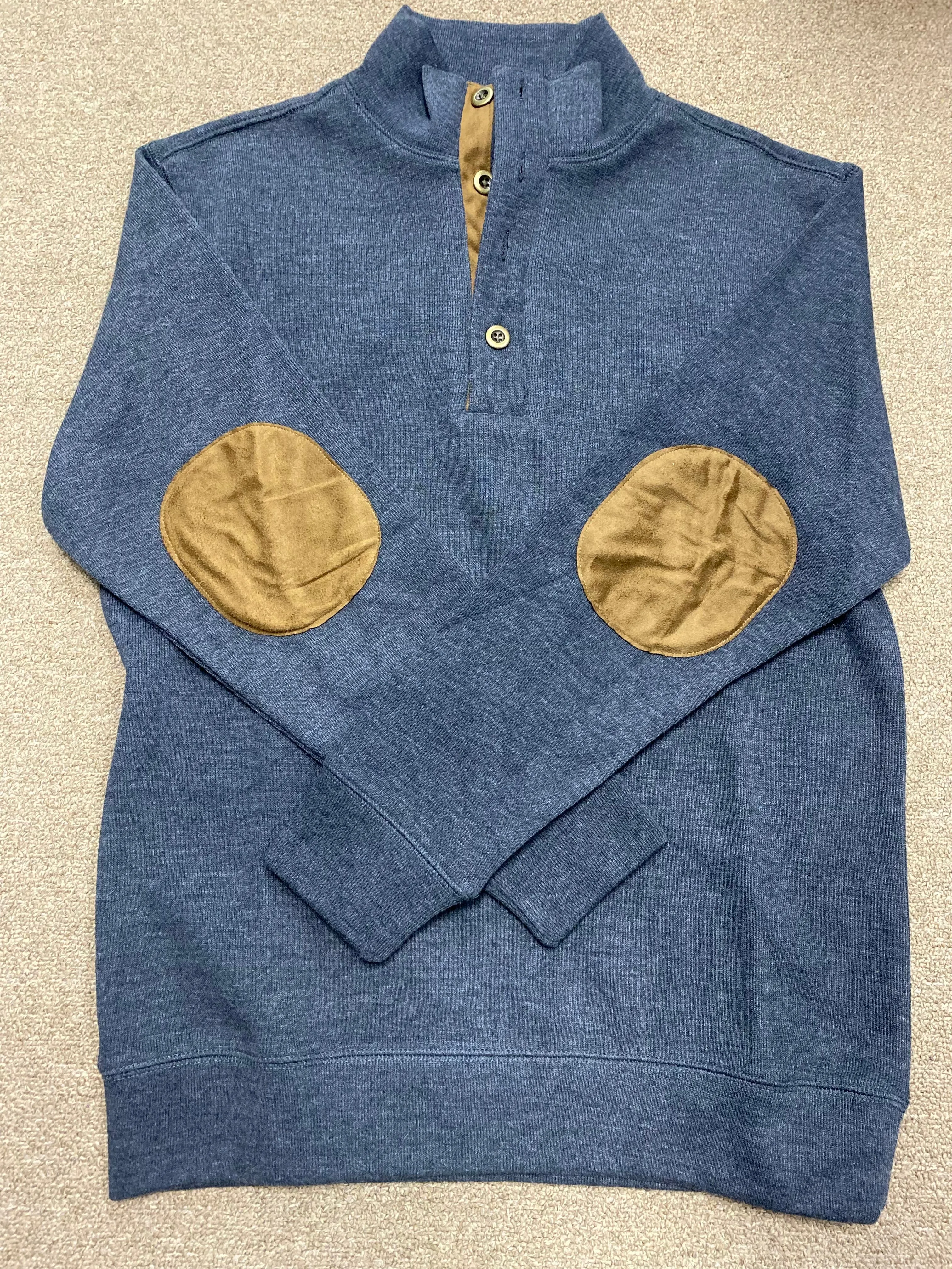 R Options Rib Crew Knit Sweater Charcoal