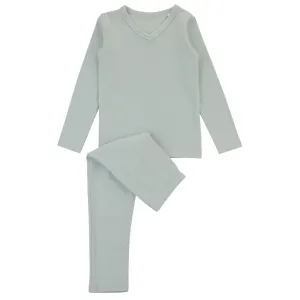 Ra & Da Baby Blue Brushed Ribbed Pajamas