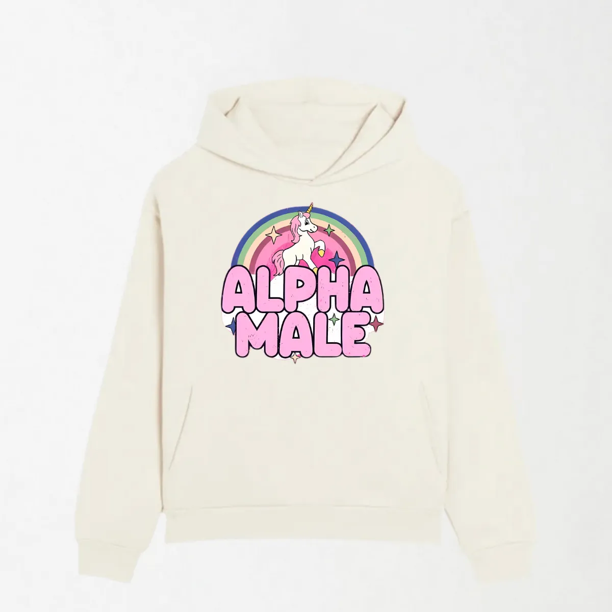Rainbow Unicorn Alpha Male - Graphic Hoodie